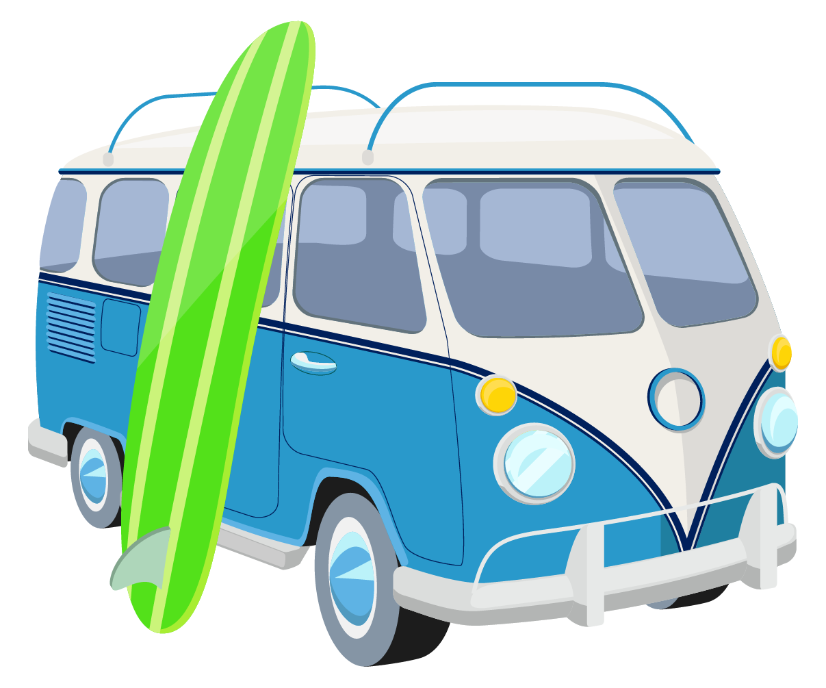 blue-vw-green blue VW van